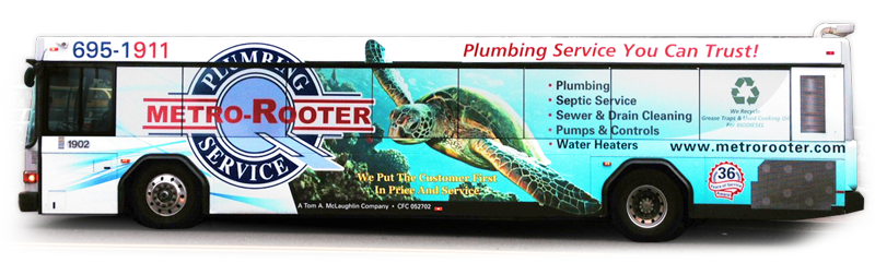 Metro-Rooter Bus Wrap